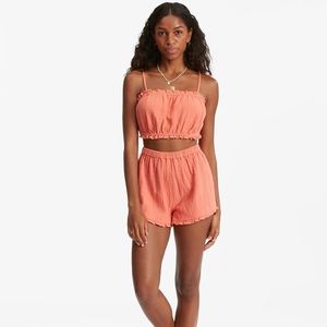 Billabong By the Beach Crop top and Short Set